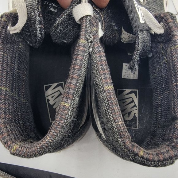 VANS Sk8 Hi Mens 8.5 Tweed Black True White Sneaker Shoes High Tops Athletic main image 6
